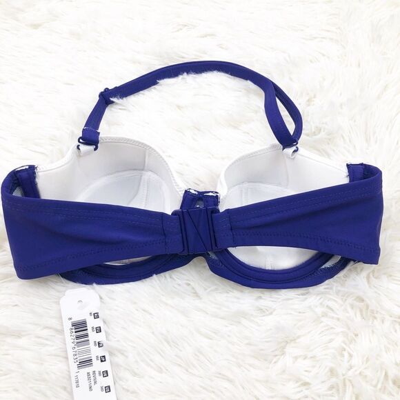 Freya Revival Indigo Blue Bandeau Bikini Top 30D - Picture 4 of 7